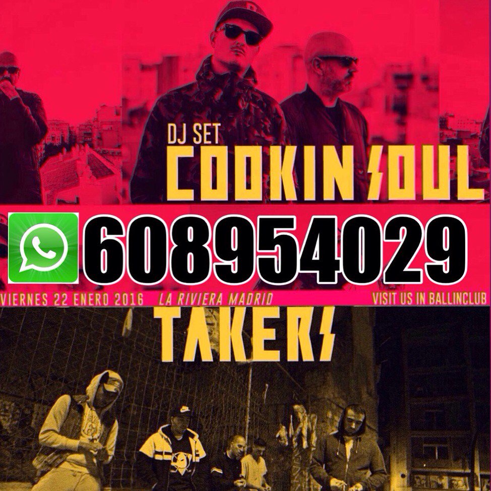 Maria__Fest's tweet image. 🎊 VIERNES en BALLIN (La Riviera)

#Madrid

🔹Takers, Dennis Uko, Cookin Soul 🎶

Info, listas y reservas

📲608954029