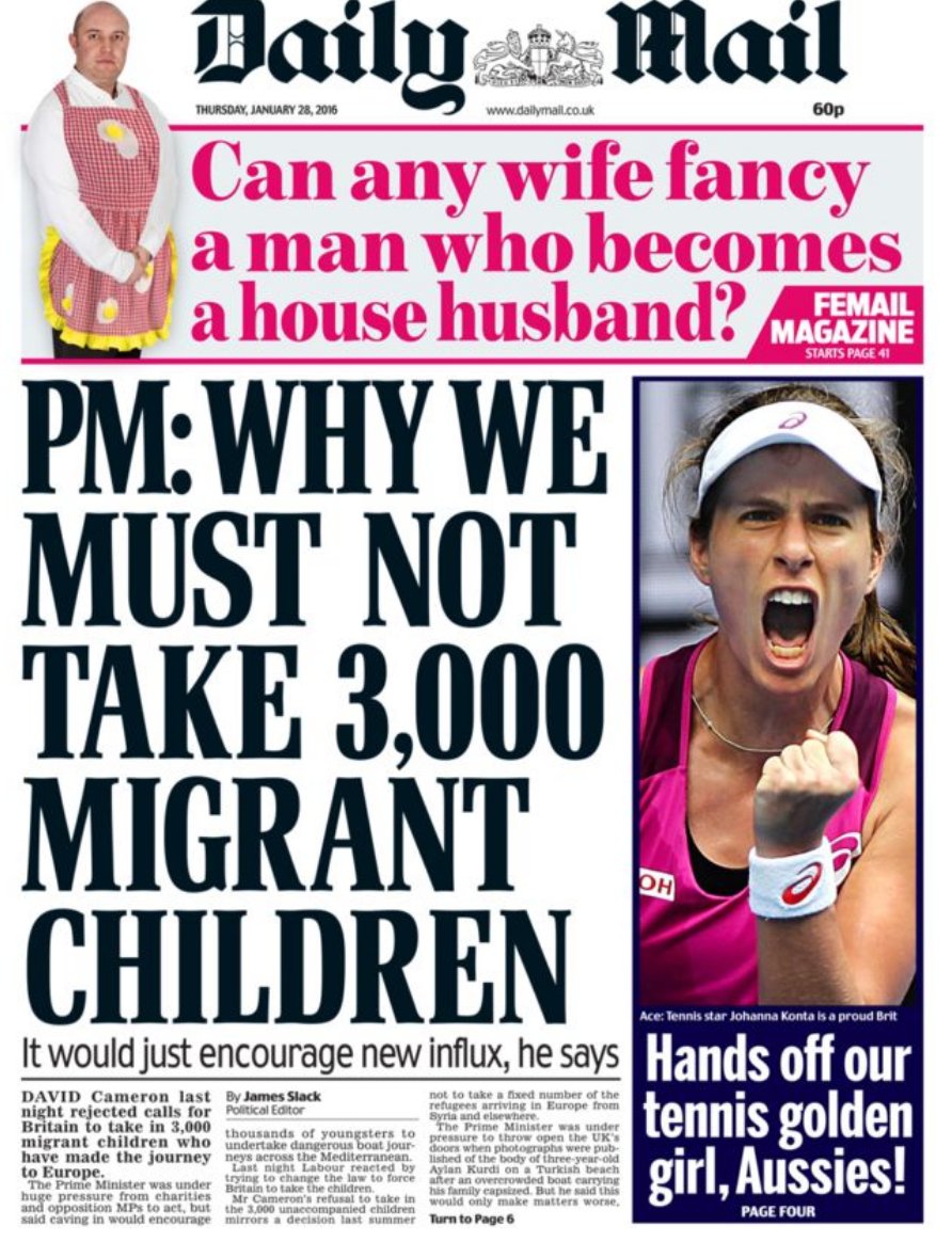 Dazzshallperish's tweet photo. These kids are refugees fleeing a brutal war. Not moving to Britain for economic reasons. #DailyMailHeadlines https://t.co/46sMyzGngM