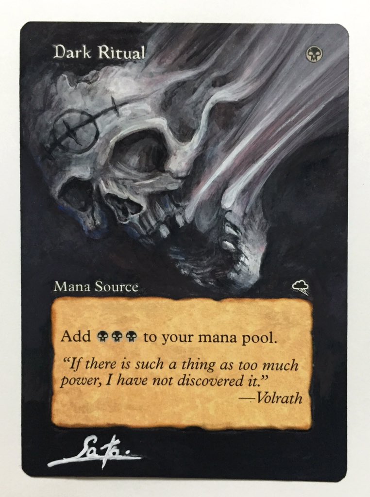 MTG拡張アート番外編:暗黒の儀式イラスト創作