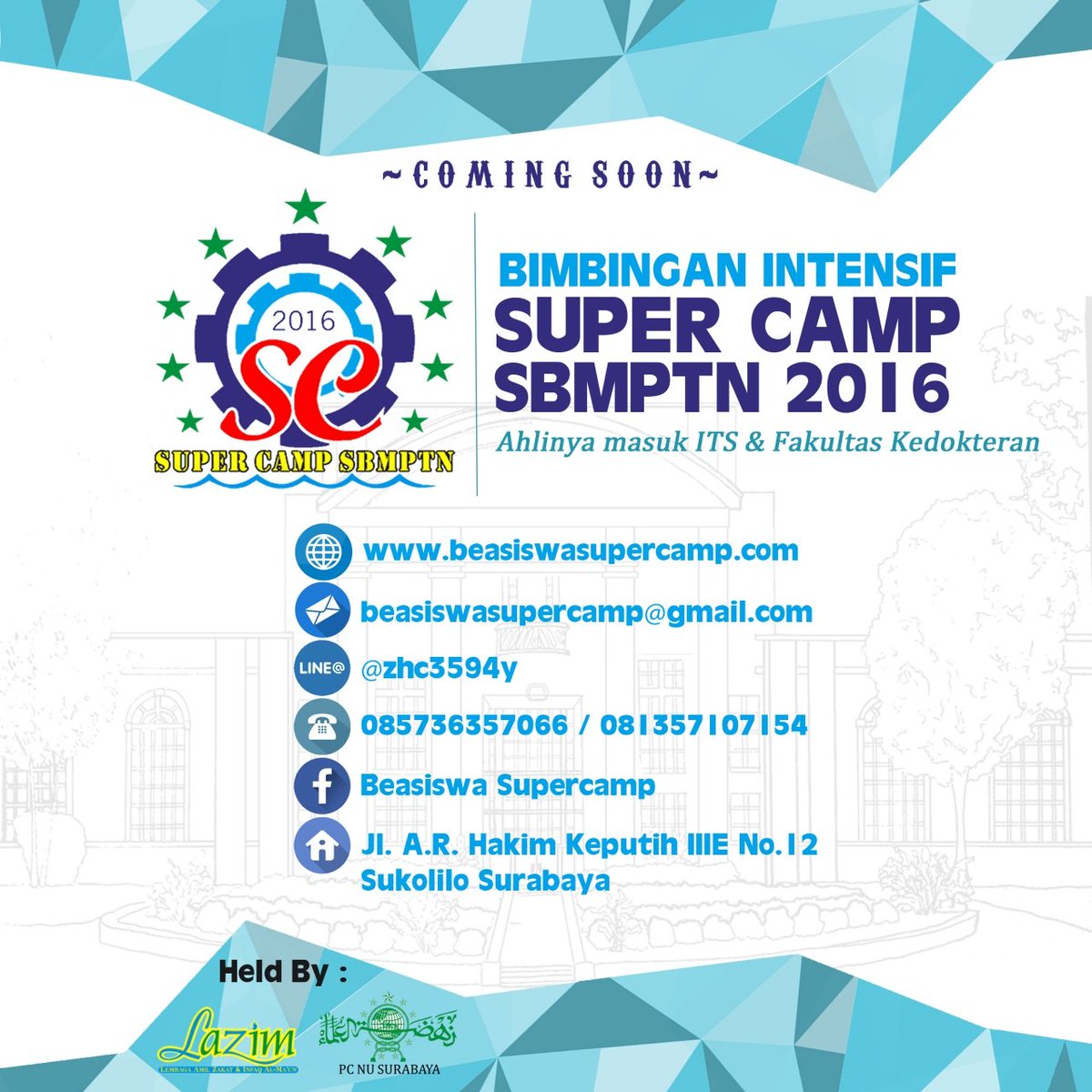 imj_10Nopember's tweet photo. Ada yg on going nihhh. Bimbel SBMPTN gratis bagi yg gk mampu #Supercamp2016
@Info_Jombang @kabar_jombang @KabJombang https://t.co/3yDWpjw3OU