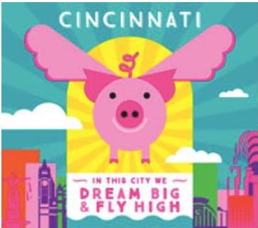 Cincinnati selected this <a href="/ArtWorksCincy/">ArtWorks Cincinnati</a> mural to commemorate the <a href="/RunFlyingPig/">Flying Pig Marathon</a> bizj.us/1p6h75