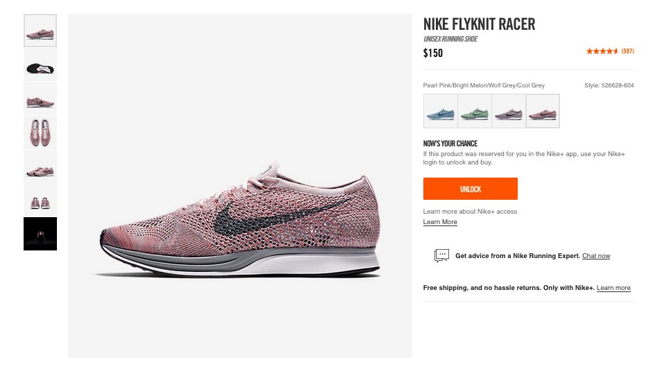KicksFinder on Twitter: "Login to Nike+ account to if you have EARLY ACCESS to PURCHASE the Nike Flyknit Racer "Strawberry" https://t.co/OaHoyXvFeb" /