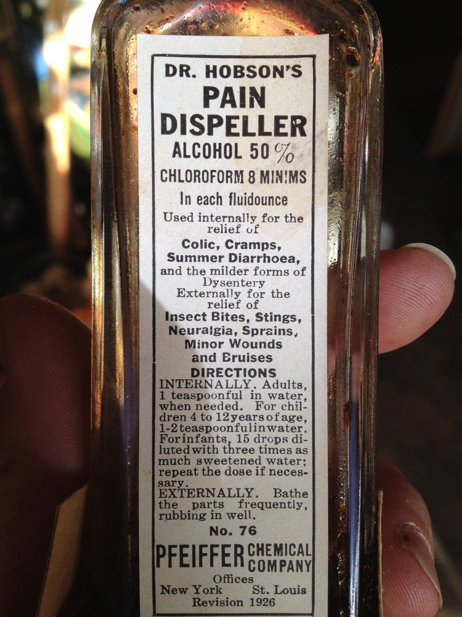 Today's Vintage Ad: Dr. Hobson's Pain Dispeller w/chloroform tinyurl.com/lz8o3sp #histmed What about winter diarrhea?