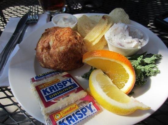 Crab cake night.  Come by and sit outside.