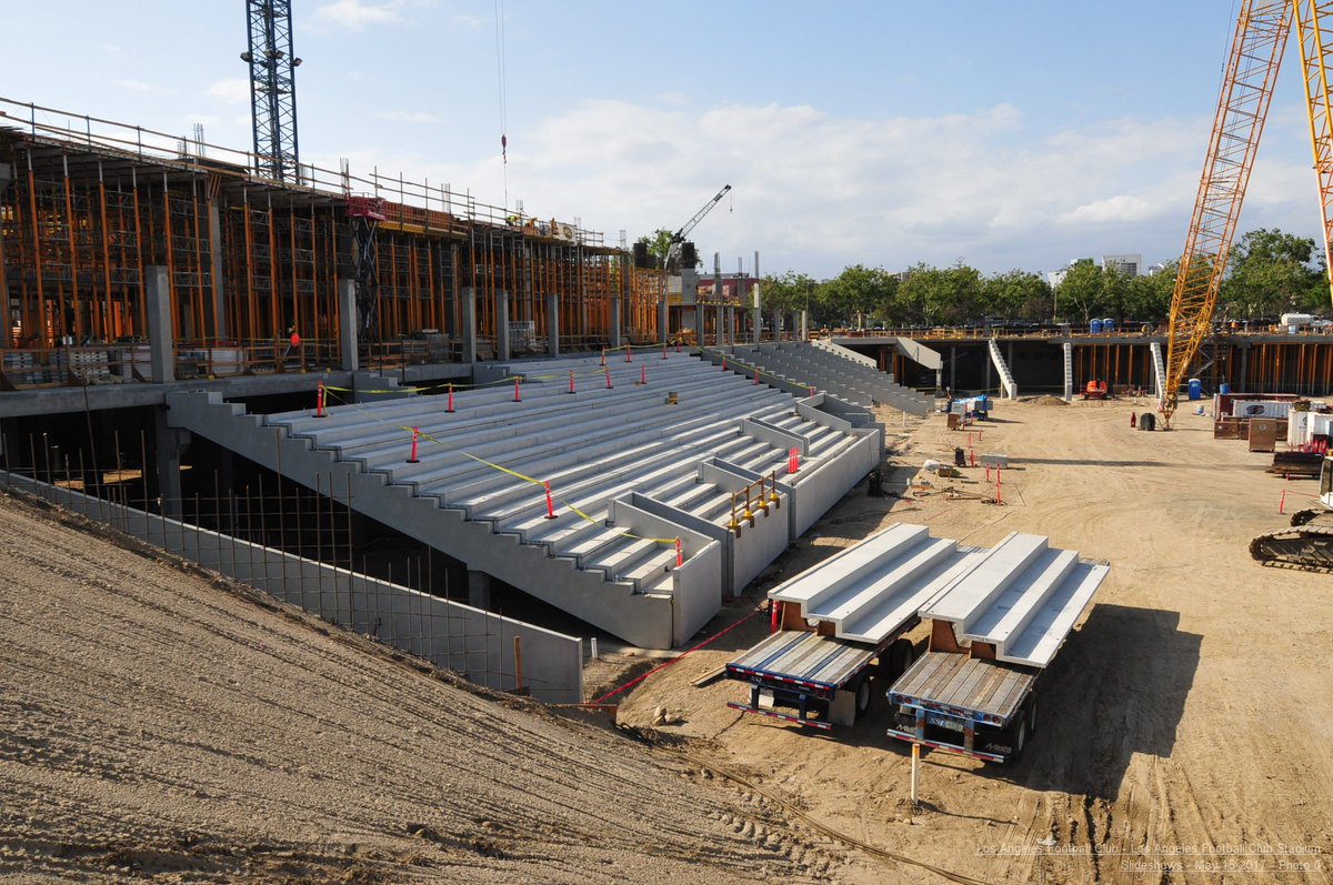 LAFCalex's tweet photo. Seating tier install on the west side looking good 👌

#LAFC https://t.co/CtUBYEXtjt