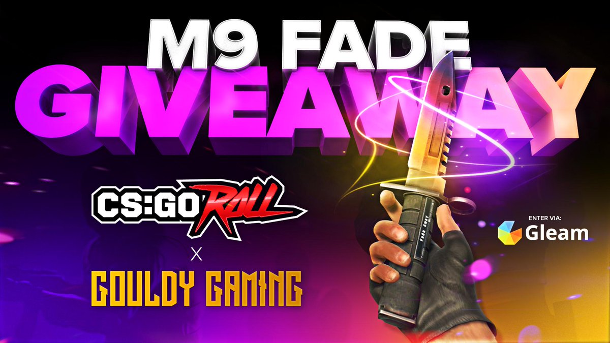 OfficialGouldy's tweet image. M9 BAYONET FADE GIVEAWAY!

@GouldyGaming &amp;amp; @CSGORoll

Enter here: goo.gl/CS2u6q

Giveaway ends in 2 weeks, Good luck!