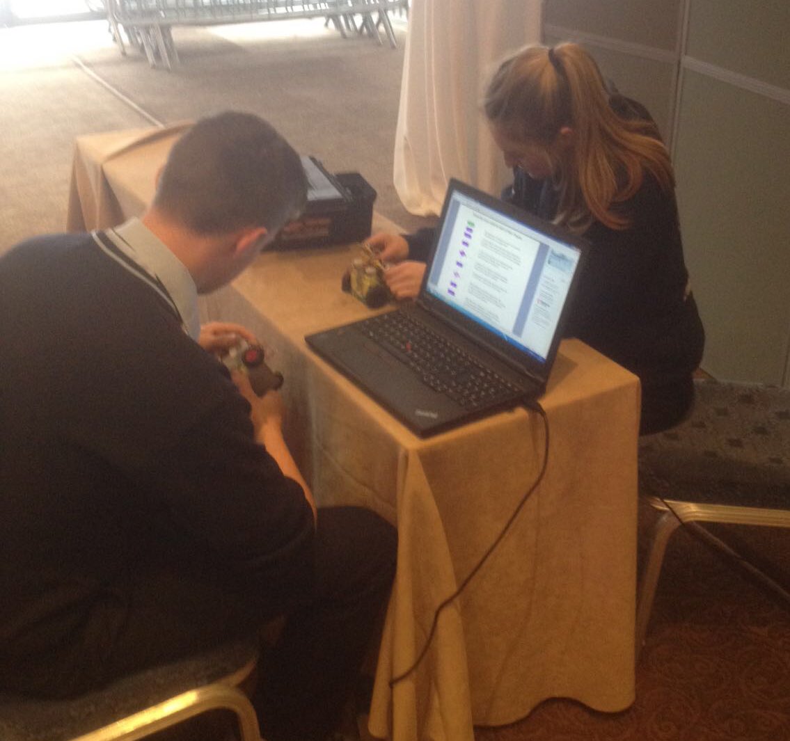 Well done Mr. Milne,Shane,Aaron &amp; Grace whose robots made it to round 3 at the Robot Games in Galway today <a href="/RobotGamesIRL/">Robot Games Ireland</a> #EARobotGames