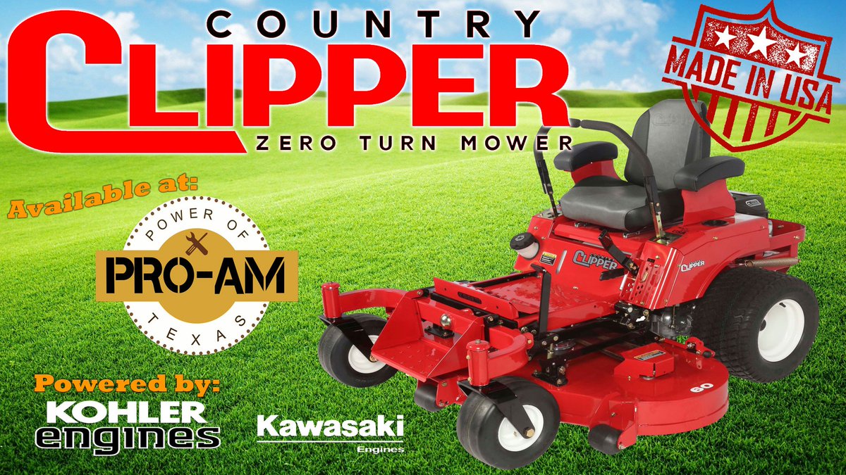 proampower's tweet image. #CountryClipper mowers available, perfect #FathersDay gift for Dad! Powered by #KohlerPower and #KawasakiEngines. @proampower