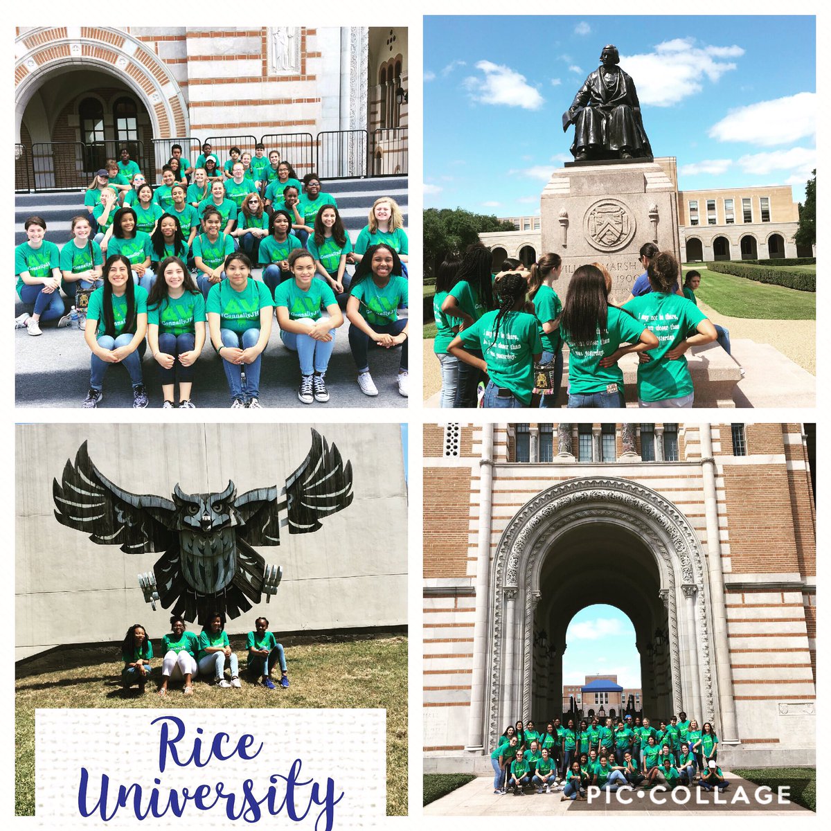 CjhAvid's tweet photo. 8th grade #AVID students enjoyed their tour of Rice University today! #collegeboundcadets #avidfamily @ConnallyJH @avid4college @AVIDTexas https://t.co/177Jnib8Uw