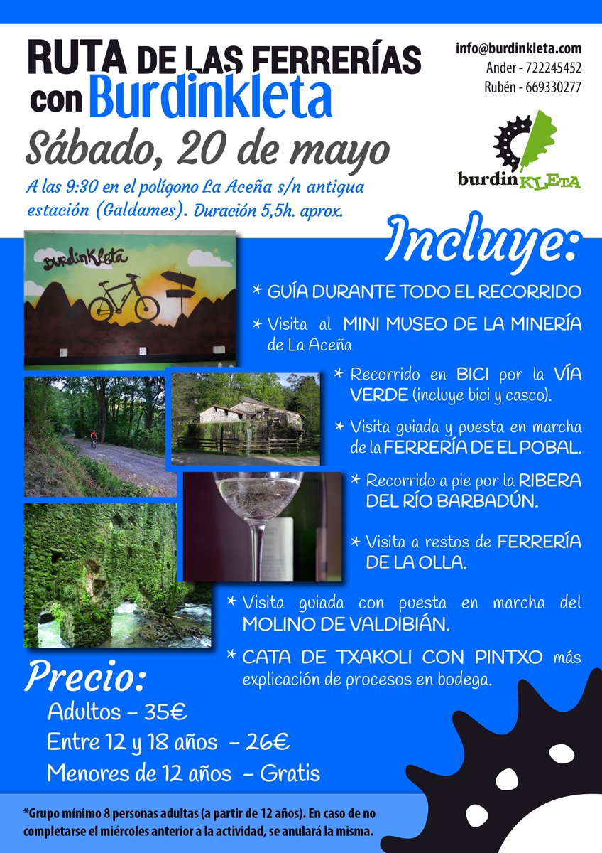 burdinkleta's tweet photo. Cada vez queda menos y solo faltas tu para el día 20, apúntate!!! #Burdinkleta #turismo #Enkarterri Reservas: info@burdinkleta.com https://t.co/2TGHsqgbc2