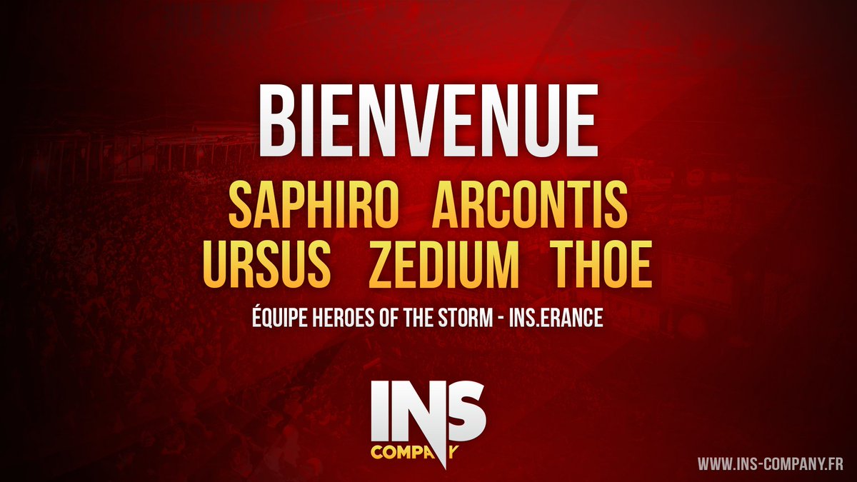 insCompanyES's tweet photo. 🔶🔴ANNONCE🔴🔶
🇫🇷Bienvenue à ins.Erance ! Équipe @BlizzHeroes !
@Zediium #Arcontis #Saphiro #Ursus #ThOe
➡️https://t.co/y0hp0Ix21w
#GoCompany https://t.co/fFLIZLxfK9