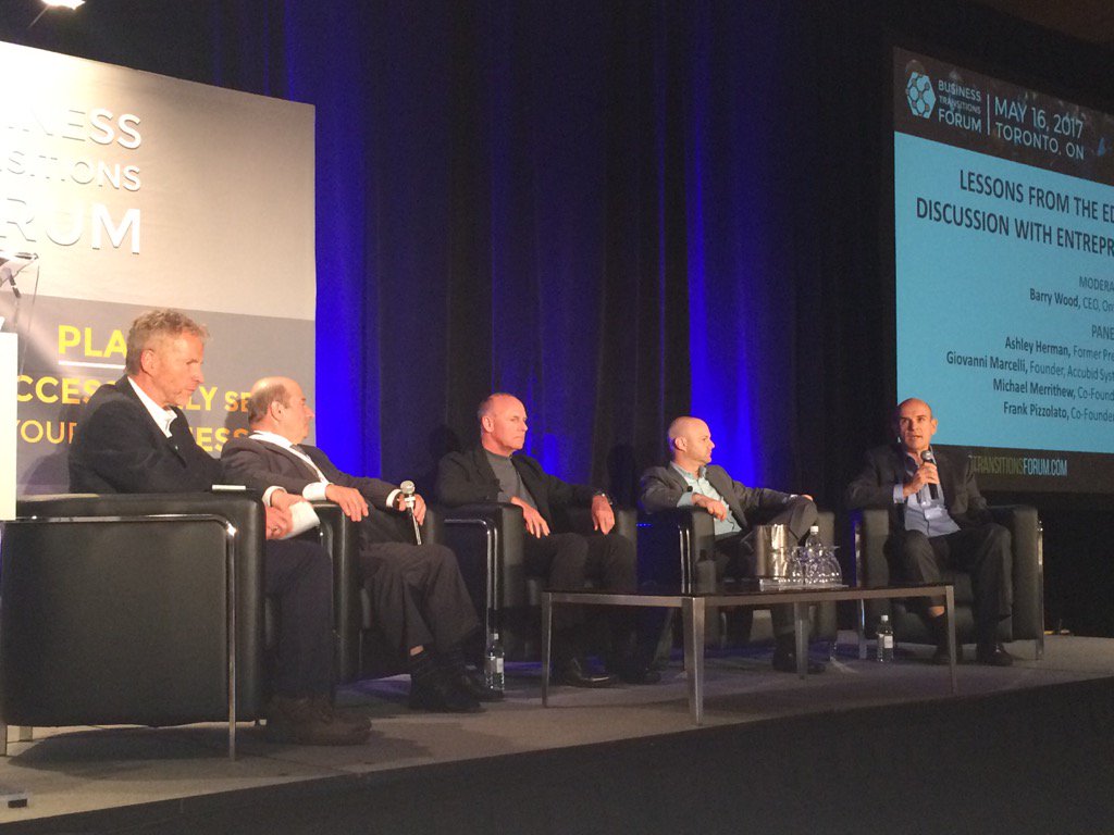 #BTFToronto TEC Canada members and alumni discussing lessons learned from the sale of their businesses.