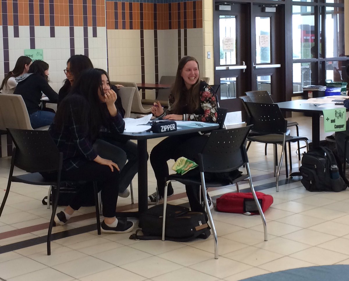 MsGirvan's tweet photo. Lots of high fives & team pride at #HaydenMath's contest qualifier. Good luck to all teams representing Hayden at next week's Halton Finals https://t.co/8Vzcus8t9W