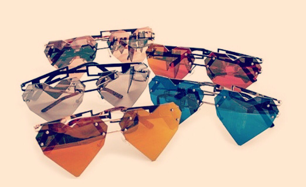 Industrial Heart Shades now available on MilitantRebel.com #militantrebel #womensfashion #heartshapedsunglasses #heartsunglasses