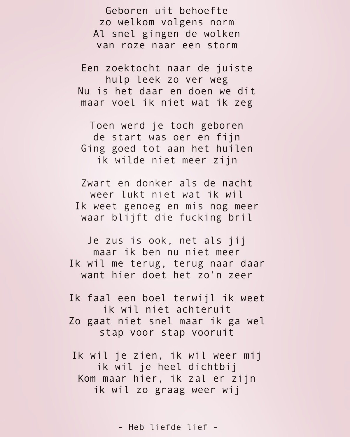 Hebliefdelief On Twitter Gedicht Op Maat 3 Als Ik Kon