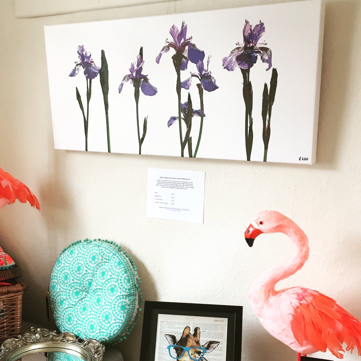 schsmith1's tweet photo. I have 4 new pictures at Fiona Faber Floral Design, Wendover. A beautiful shop #irises #art #canvas #limitededition #floraldesign #home https://t.co/OvRW0rxOXC