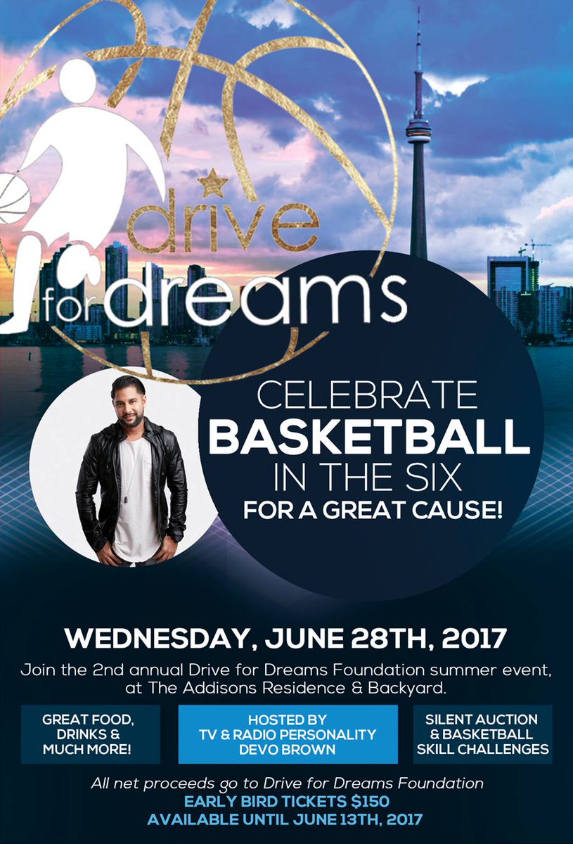 Excited for our 2nd Annual Drive for Dreams Foundation Summer Event! Helping kid's reach their dreams - TICKETS:  eventbrite.ca/e/celebrate-ba…