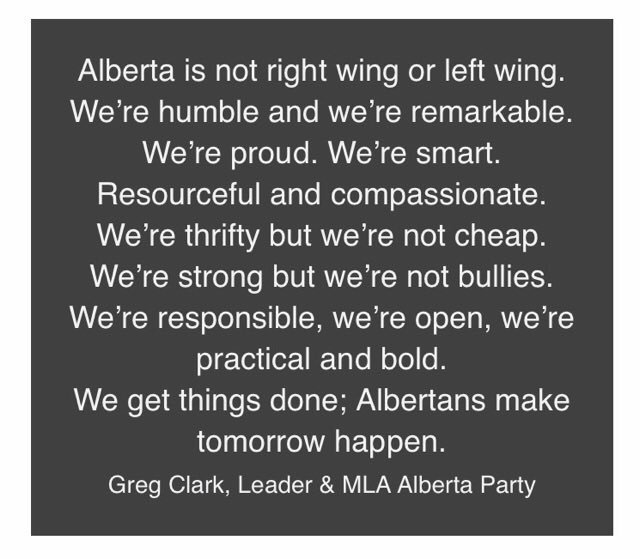 Well said @GregClark4AB 
#ableg #abproud