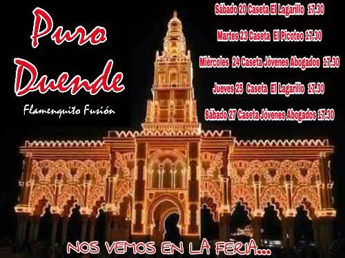 Bueno Amig@s ..Estamos de Feria Ya!!! Os dejamos el listado de nuestros conciertos en los cuales ¡OS Esperamos!!!