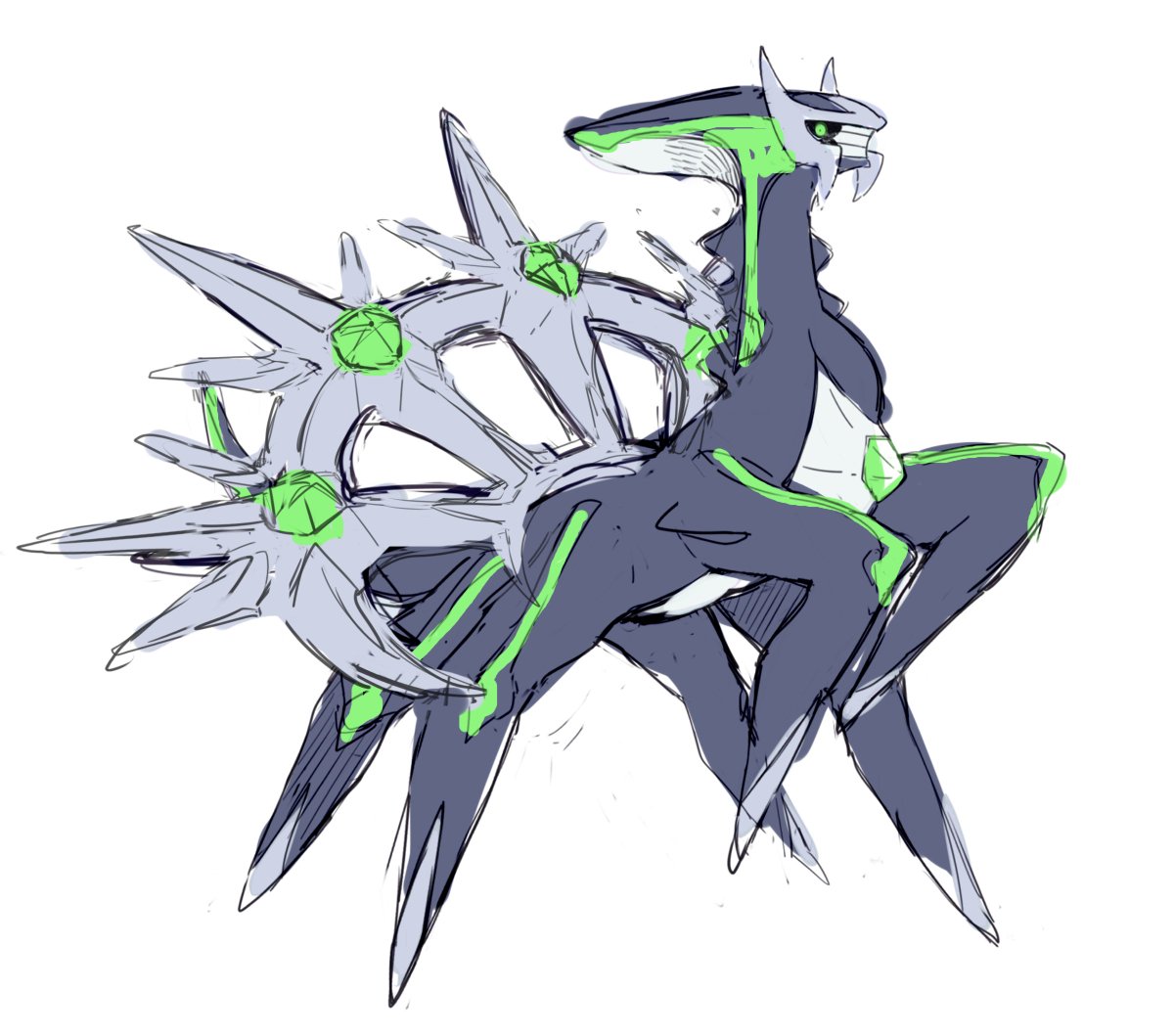 Dialga Palkia And Giratina Fusion.