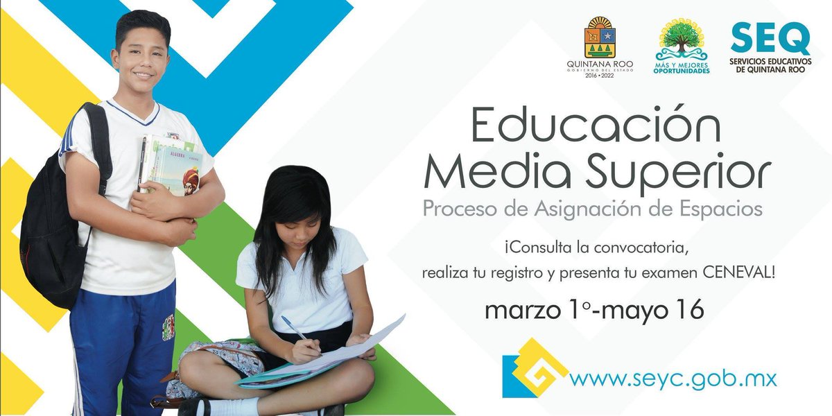 Regístrate o concluye tu registro en paenms.seq.gob.mx e imprime tu pase de ingreso al examen #MediaSuperior Fecha límite:16 de mayo