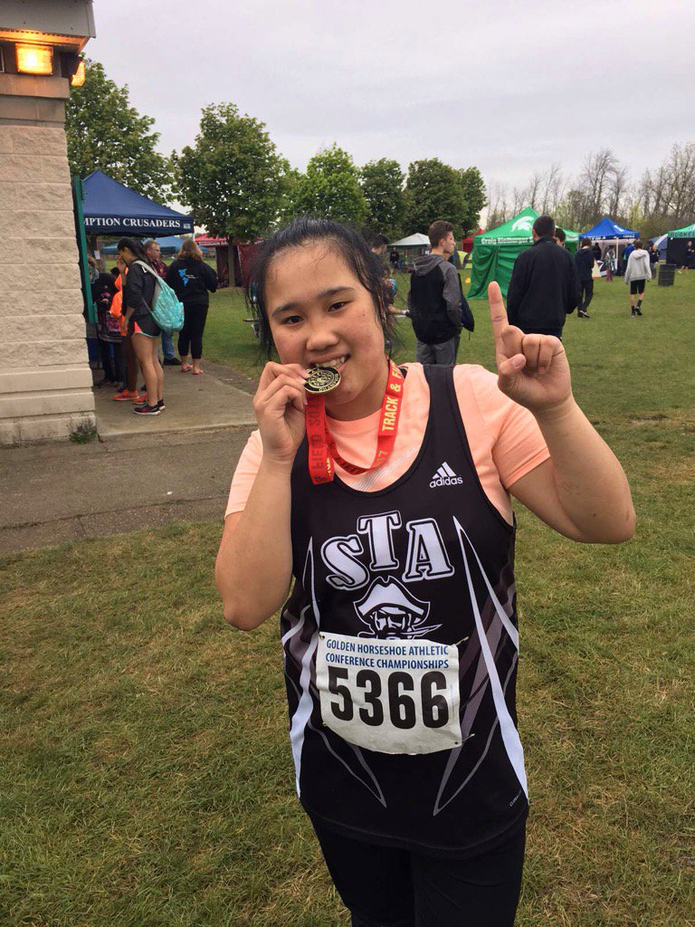Congrats to April on her 1st place win in 100 meter sprint. South Regional finals, here she comes! AMAZING April!!!