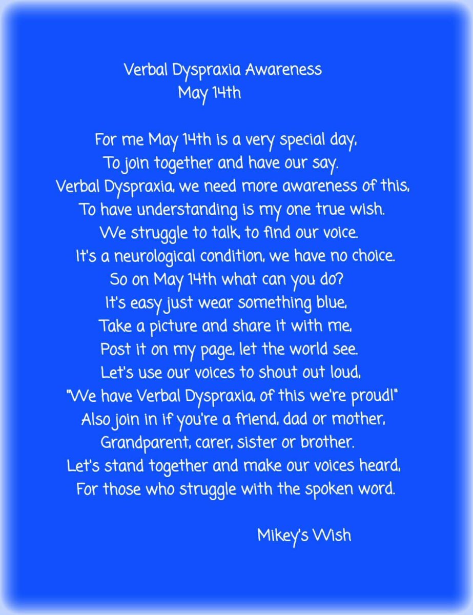 Dyspraxia #ApraxiaAwarenessDay #dyspraxia #lettheirvoicesbeheard #speechtherapy #wearblue #speechintelligibilty