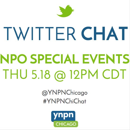 YNPNChicago's tweet photo. THURSDAY: We're kicking off #YNPNChiAwards with a #YNPNChiChat on #NPO Special Events, co-hosted by special events chair @hldomabyl! #ynpn https://t.co/Ccvl5c5lKR
