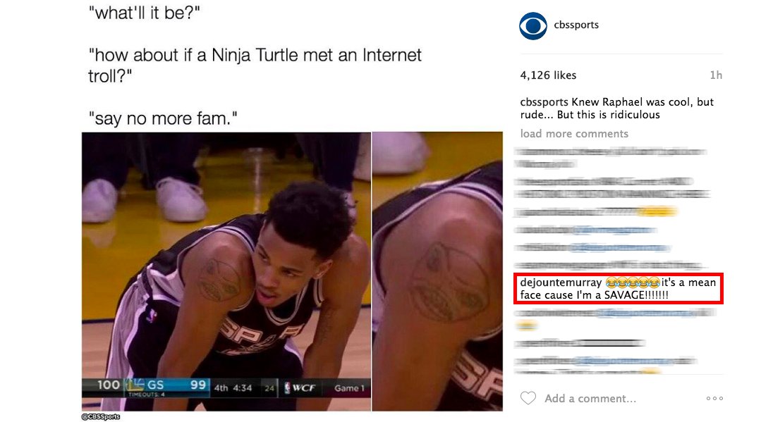 CBSSports's tweet photo. EXCLUSIVE: We've got the answer straight from Dejounte Murray on his tattoo. https://t.co/aB11PtXVwA