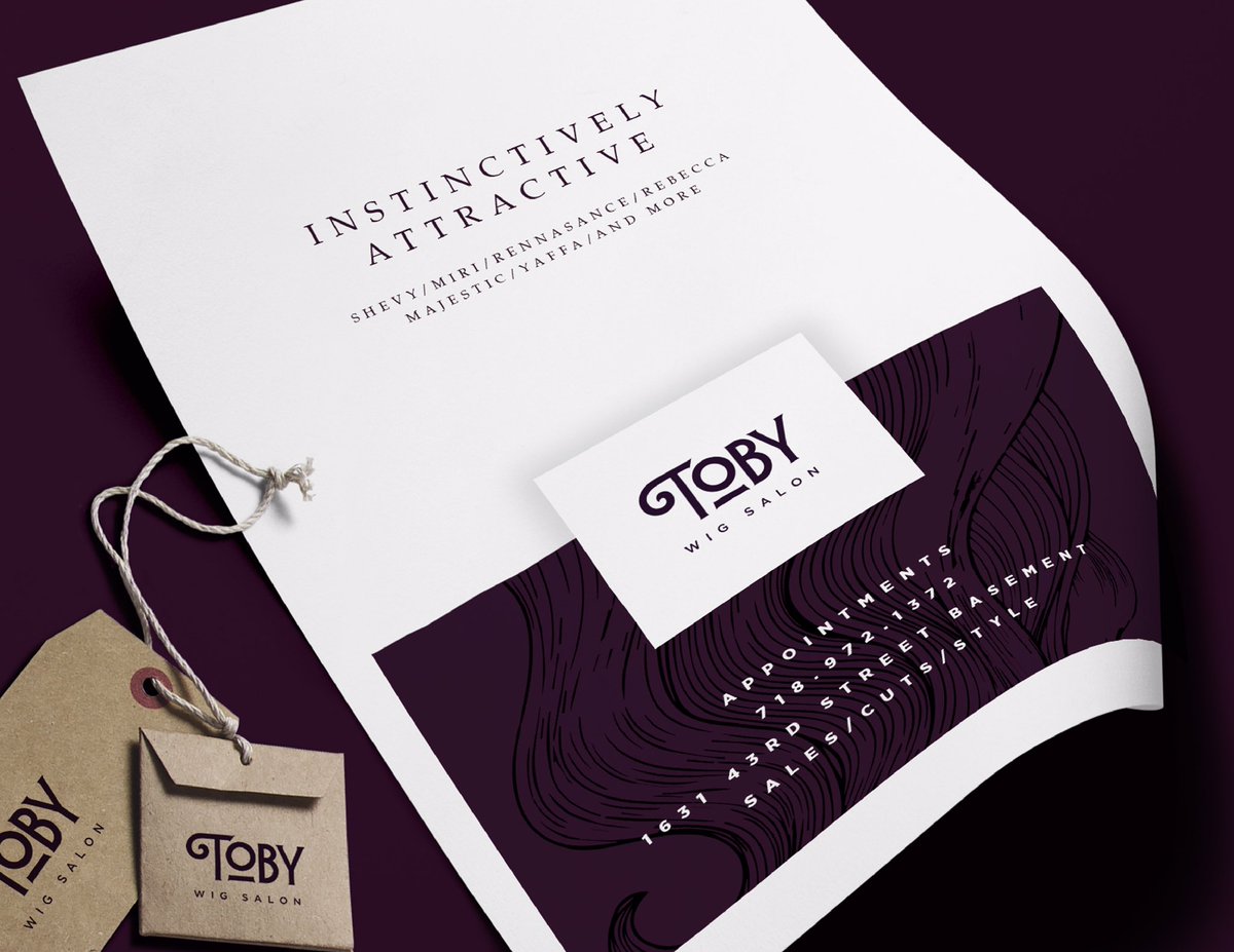 yp_designs's tweet photo. Branding for TOBY wig salon. 
Elegant and trendy, just the right balance. https://t.co/vIGqcxs2qh