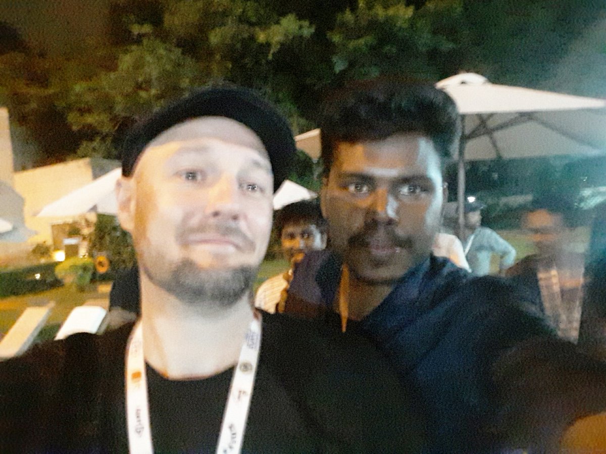harish_vfx9's tweet image. Awesome tym with @BaahubaliMovie VFX Supervisor @petedraper #gafx2017