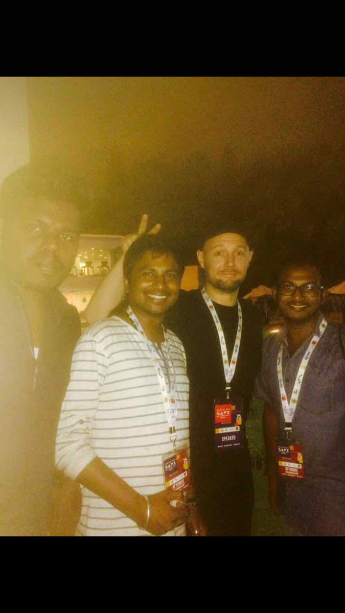 harish_vfx9's tweet image. Awesome tym with @BaahubaliMovie VFX Supervisor @petedraper #gafx2017