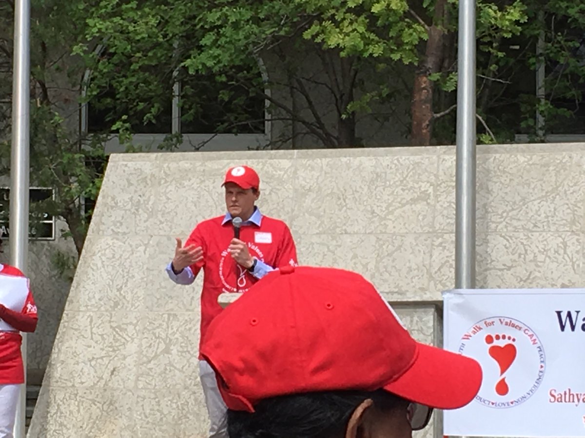 Jcust's tweet photo. What a beautiful day for the walk for Values.  I am walking for Peace. https://t.co/1mkREg4n88