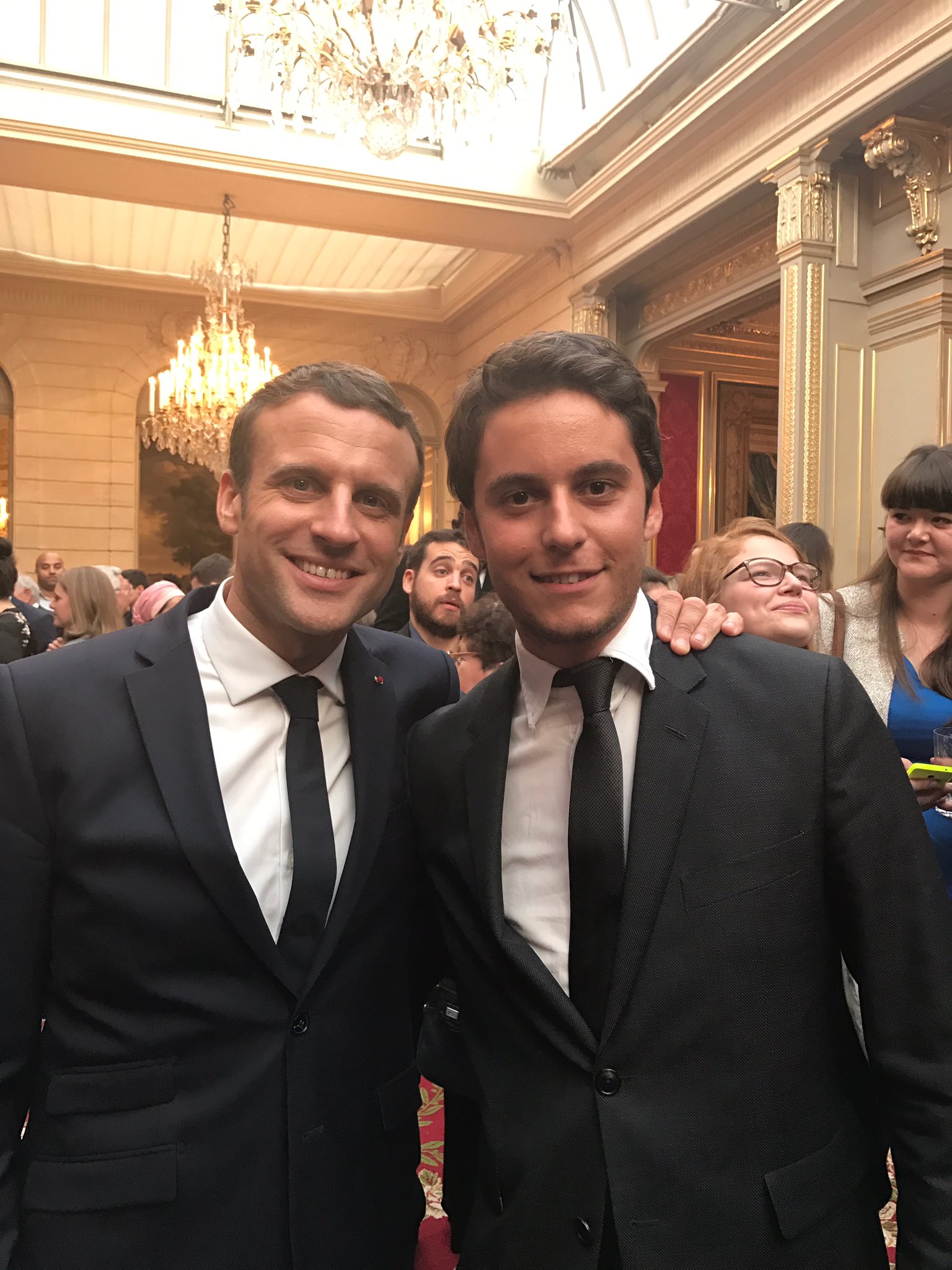 Gabriel Attal on Twitter: "A l'Elysée avec le Président de ...