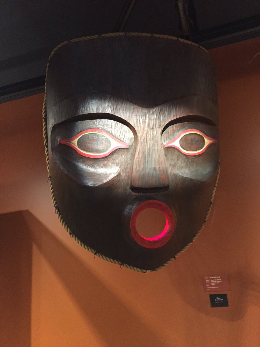 DebbielYule's tweet photo. KalKalalh Mask by Ray Natrall at @SLCCWhistler #whistler #aboriginalBC https://t.co/YZAyUXJ7OT