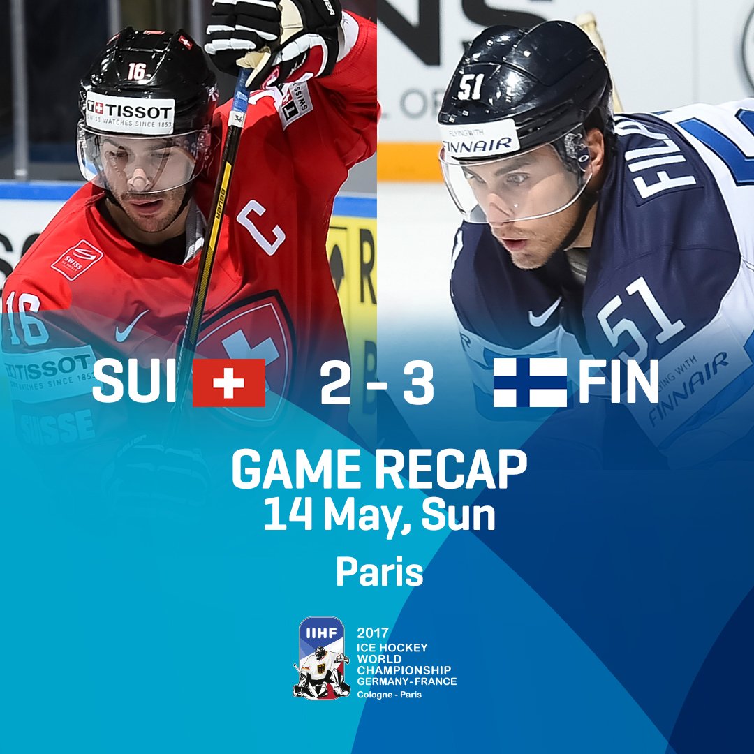 IIHFHockey's tweet photo. FINAL: @leijonat get the win tonight against @SwissIceHockey in overtime. Final score: Finland 3, Switzerland 2. #SUIvsFIN #IIHFWorlds https://t.co/J91ZEtnefj