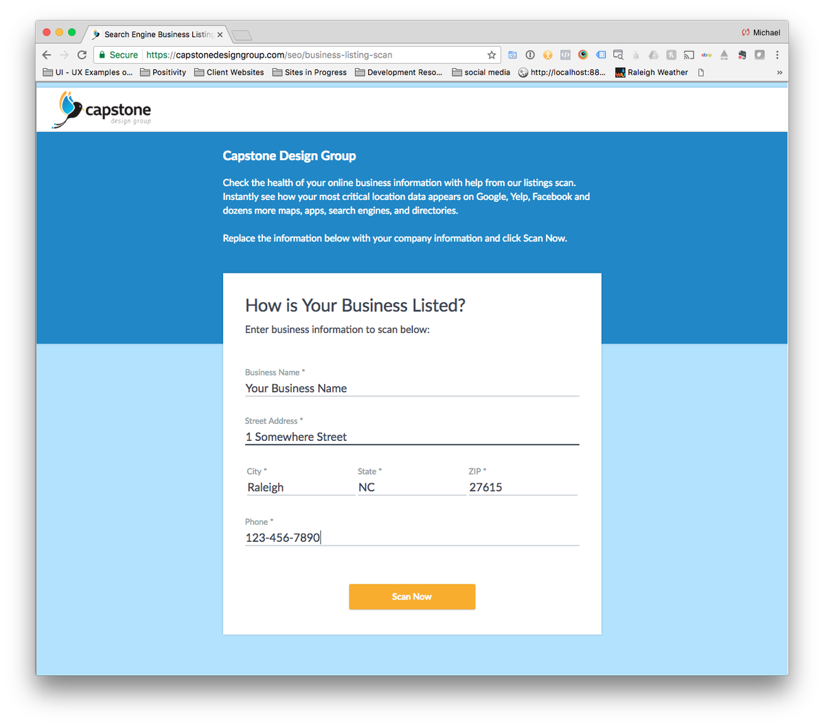 capstonedesign's tweet photo. Scan your website for local listing information across multiple directories. Improve your #SEO. Get your report at https://t.co/V65yEfMM05. https://t.co/zjNSgqN7Bh