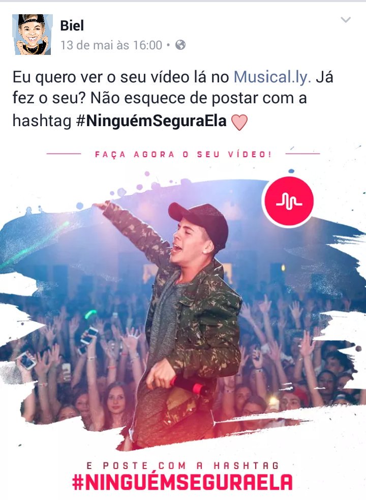 Biel via Facebook ontem (13).