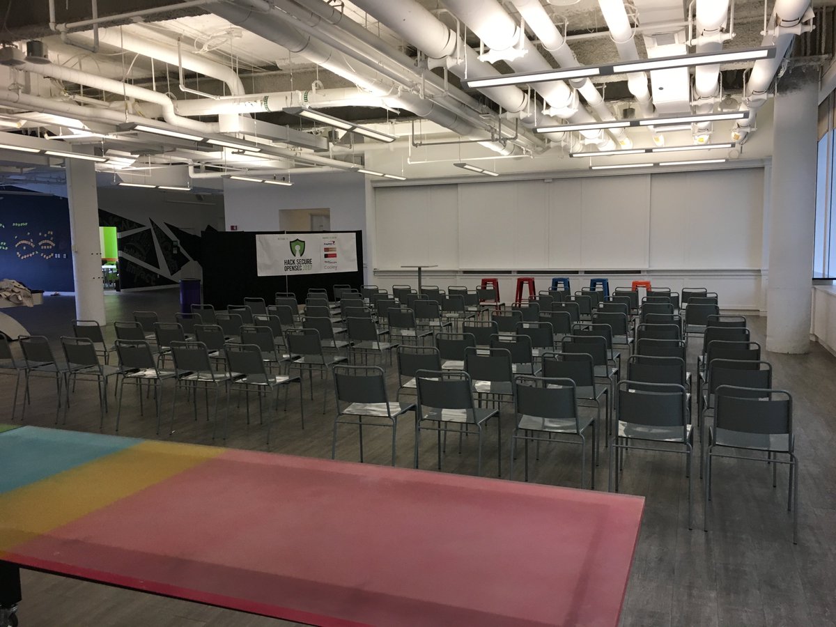 LynchBigData's tweet photo. Looking forward to @hack_secure #opensec2017 tomorrow with @Square1Bank @CooleyLLP @CapitalOne @CriticalStack @RecordedFuture @trailofbits https://t.co/jRveF0E1mF