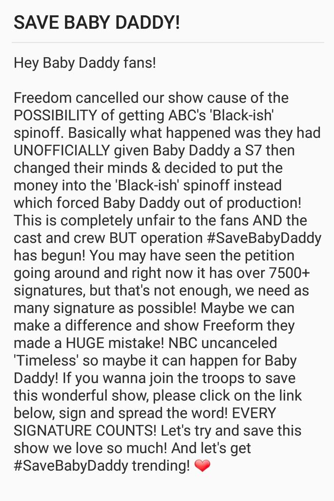 msashmyles's tweet image. Our ❤️ for #BabyDaddy is NO JOKE! #SaveBabyDaddy @BabyDaddyTV @danberendsen @DerekTheler @ChelseaKane @Followtheblonde @Tahj_Mowry @bilodope