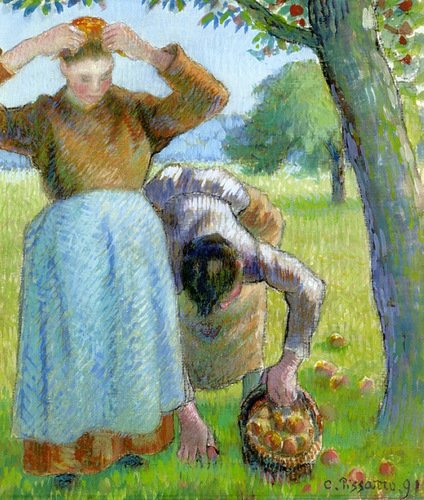 artpissarro's tweet image. Apple Gatherers #fineart #pissarro
