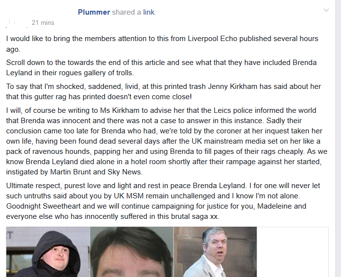 nikki_plummer's tweet photo. #mccann PLEASE RT IF YOU AGREE WITH ME 
I'M LIVID AT THIS LATEST 
From @pj_Kirkham #LiverpoolEcho re Brenda Leyland 
https://t.co/eYXBWJT2jG https://t.co/rhFaoa4CEH