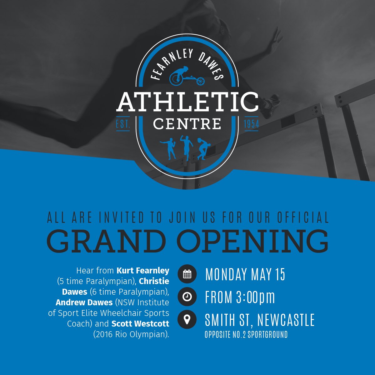 TheBlueTrack's tweet image. Today is our Grand Opening and you're invited! 🎽🔁✂️
