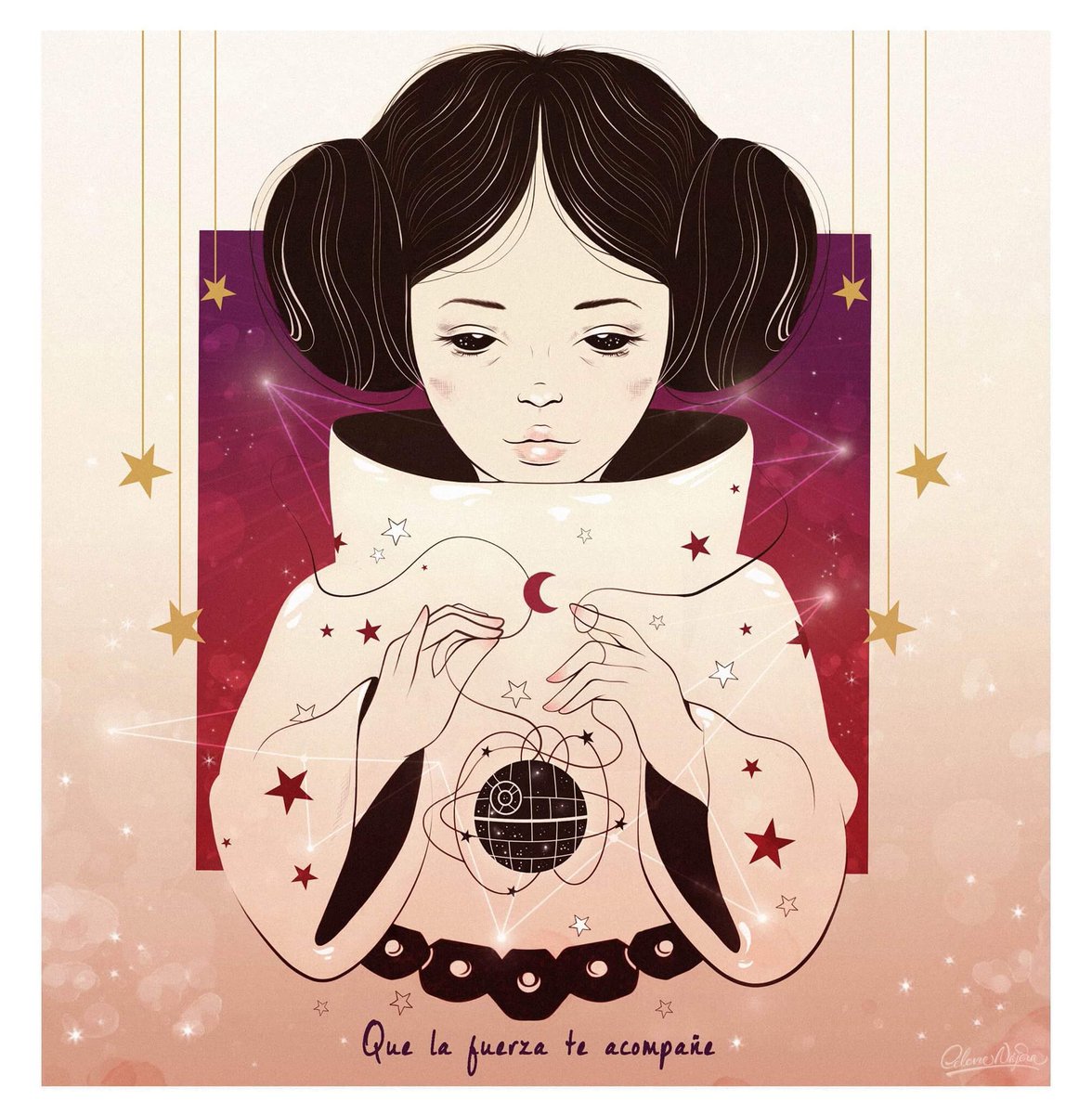 celenenajera's tweet photo. Y siguiendo con los #ArtRounds ahora tocó #StarWars así que... va lo mío.
Que la fuerza te acompañe⭐️
#illustration #PrincessLeia https://t.co/1oxNruw5Dv