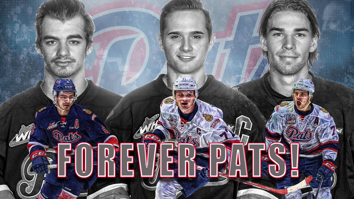 WHLPats's tweet photo. It has been an honour and a privilege to watch these three men play! @ChaseHarrison_2, @adambrooks77, @dawsonleedahl #PatsRegimentForLife https://t.co/Cv2fFPQmQs
