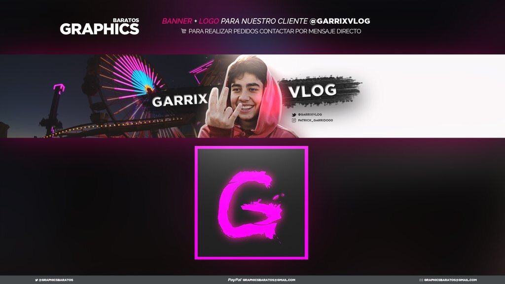 ¡Buenos días! 🌞 Hoy presentamos un diseño más Vloguer para nuestro cliente @GarrixVlog  Espero que os guste 🔥

Interesados MD, pronto más! 💻