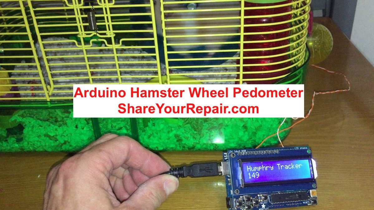johnmueller's tweet photo. Arduino Hamster Wheel Pedometer (w/Code) https://t.co/THTVybTinR https://t.co/GYxA2RDJZ3