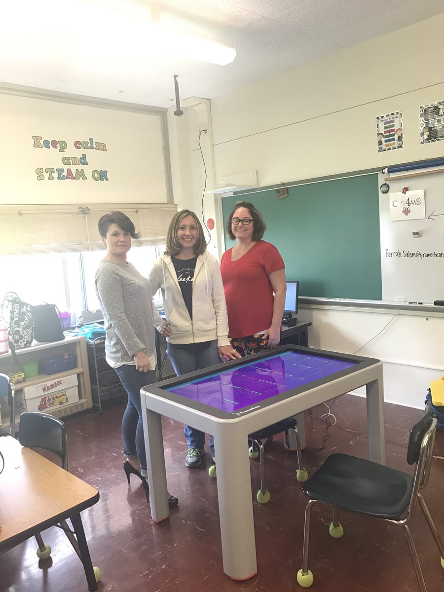 lindsaylemley's tweet photo. What an amazing group of STEAM coaches in Tonawanda, NY! Fun Friday #Promethean #ActivTable and #ClassFlow training! @ActivPD @farrahsalem_ https://t.co/ygqZLFa6uA