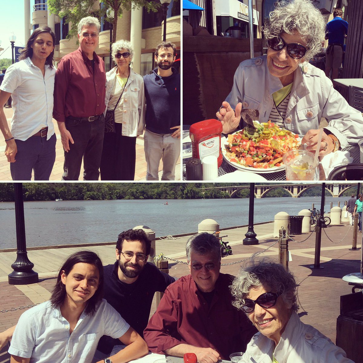 Bob_Mondello's tweet photo. MOM'S DAY with Mama @stamberg &amp; 3 "sons" @Sami_Yenigun @adrianflorido, and yours truly. That lady sure can put away some nachos. https://t.co/5ihcUNvNcG