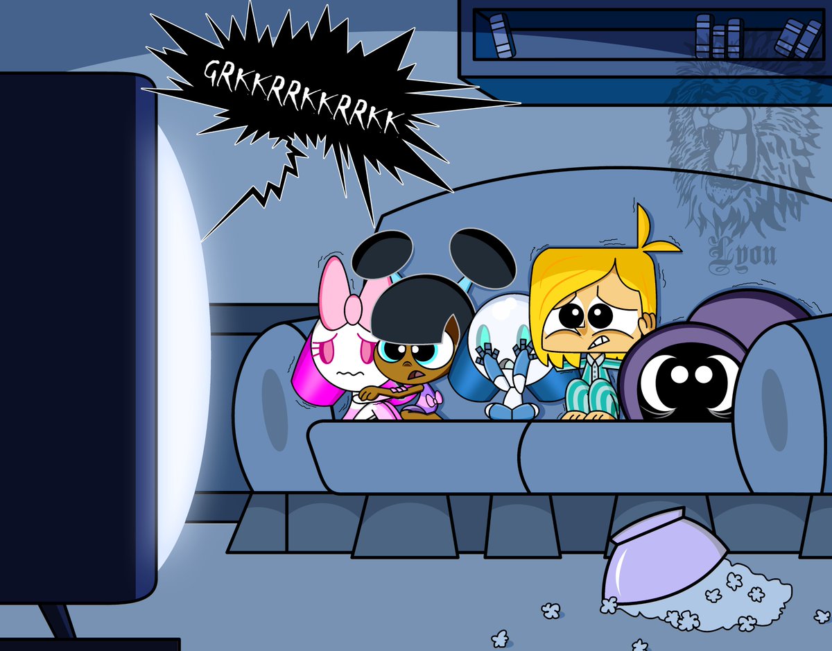 Cinderace Queen 🔥⚽️🐇 on X: dA link:  #Robotboy,  Robotgirl, Tommy, Lola, and Gus are having a sleepover and a spoopy movie  marathon. :O  / X
